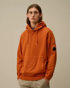 Sweatshirts<C.P. Company Brushed and Emerized Diagonal Fleece Lens Hooded Sweatshirt Bombay Brown