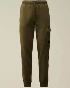 Tracksuits & Shorts<C.P. Company Brushed and Emerized Diagonal Fleece Cargo Sweatpants Grape Leaf – Green