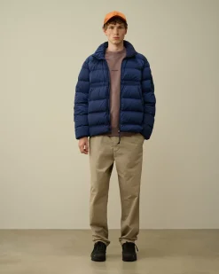Sweatshirts<C.P. Company Brushed and Emerized Diagonal Fleece Logo Crew Neck Sweatshirt Purple Dove