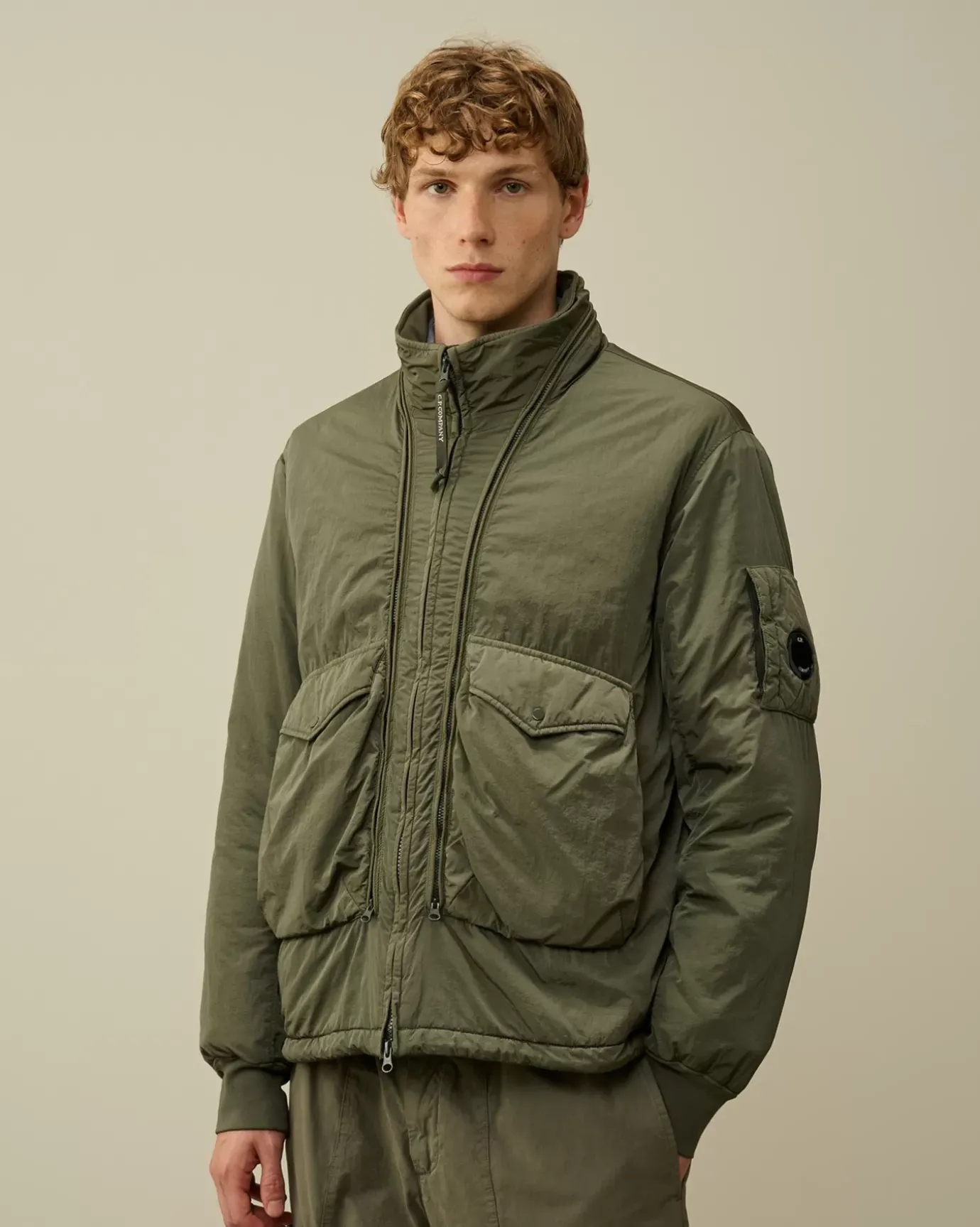 Jacket & Coats<C.P. Company Chrome-R Body Zippers Padded Jacket Grape Leaf – Green