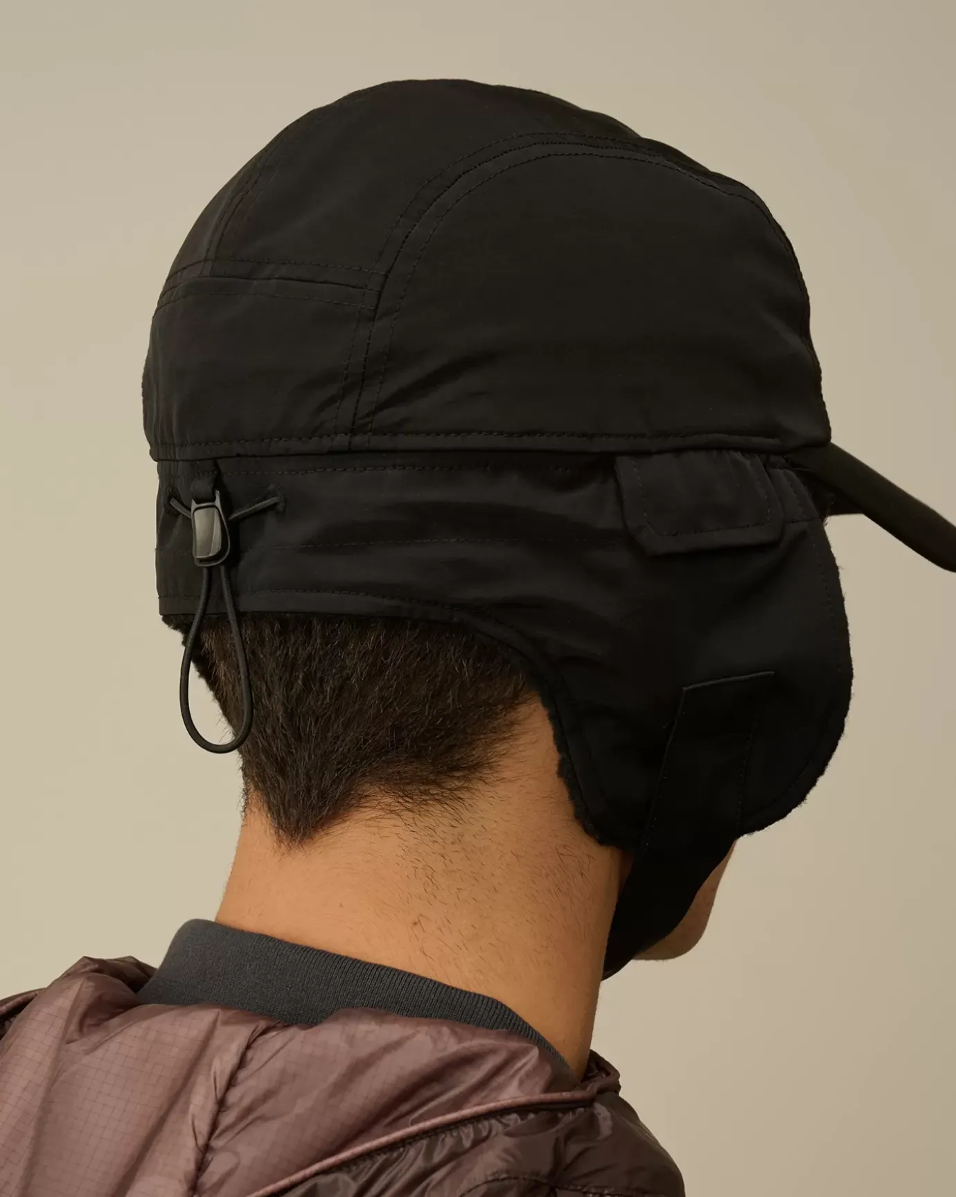 Hats<C.P. Company Chrome-R Earflap Hat Black