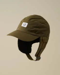 Hats<C.P. Company Chrome-R Earflap Hat Ivy Green