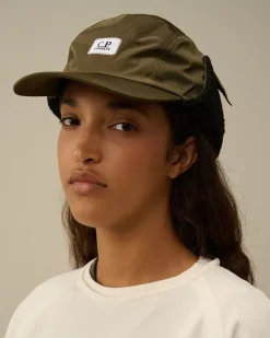 Hats<C.P. Company Chrome-R Earflap Hat Ivy Green