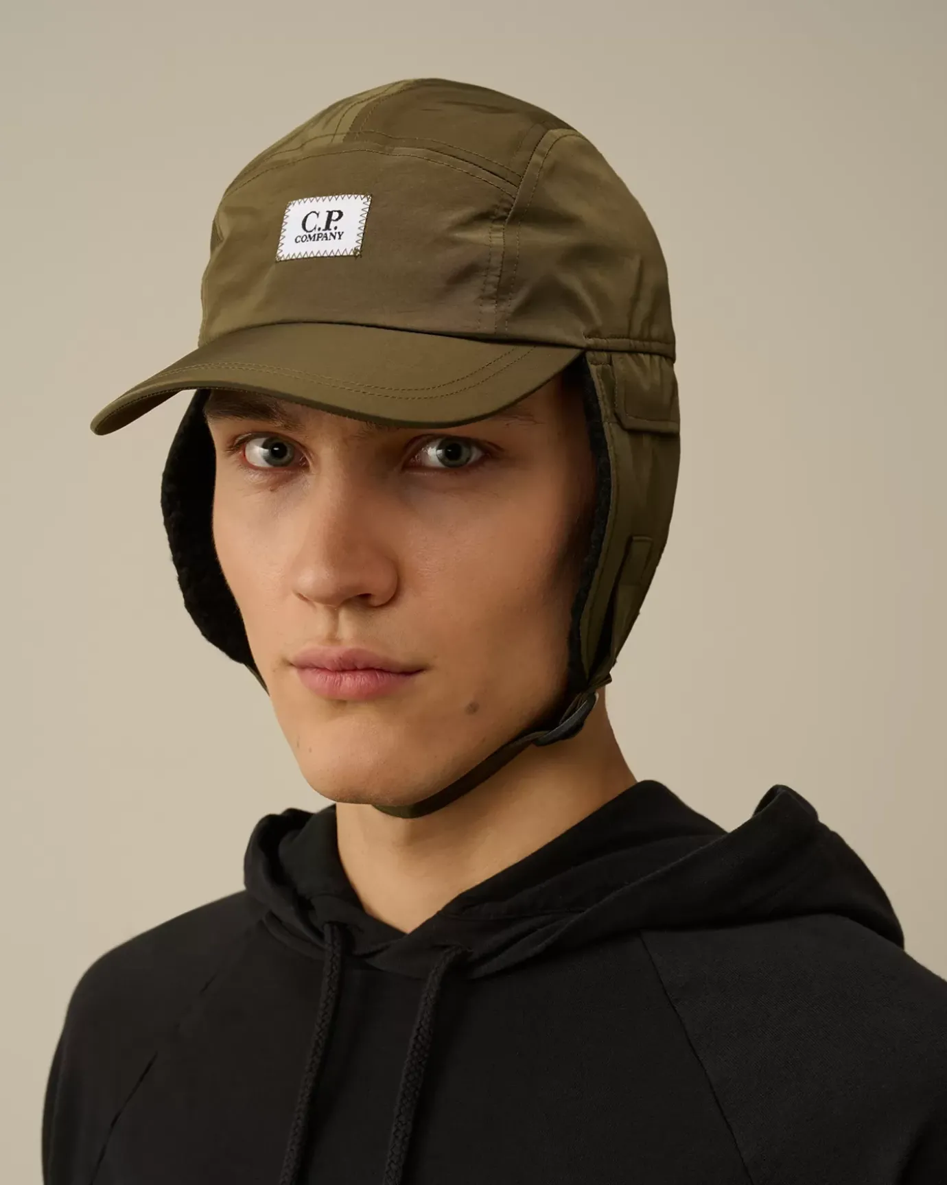 Hats<C.P. Company Chrome-R Earflap Hat Ivy Green