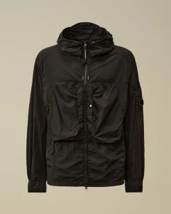 Overshirt<C.P. Company Chrome-R Hooded Overshirt Black