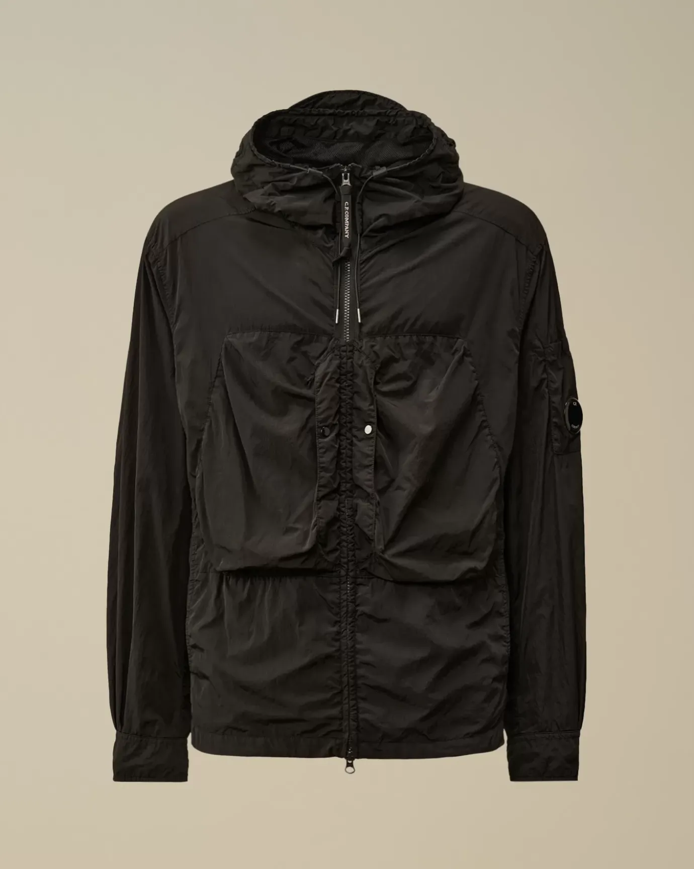 Overshirt<C.P. Company Chrome-R Hooded Overshirt Black