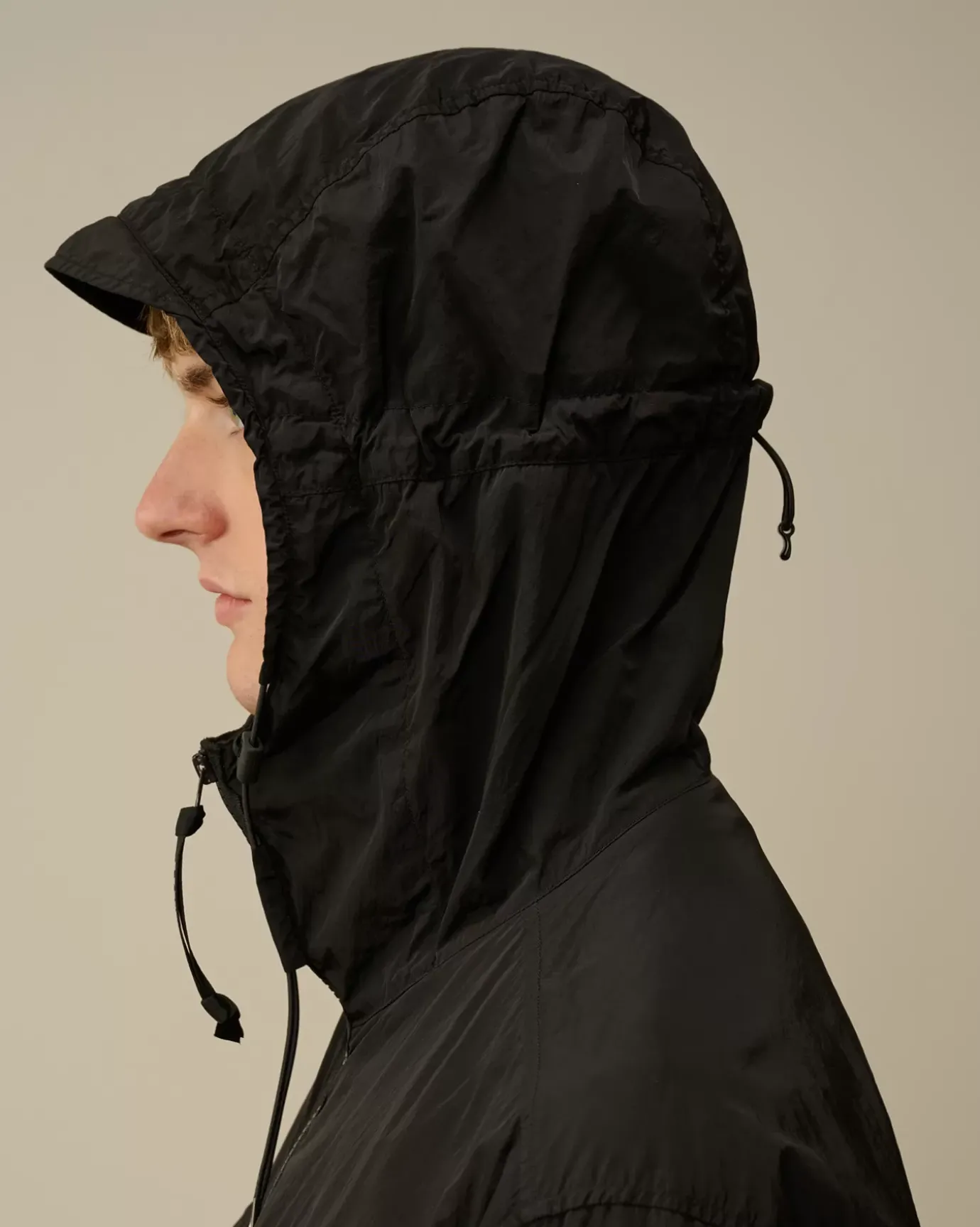 Overshirt<C.P. Company Chrome-R Hooded Overshirt Black