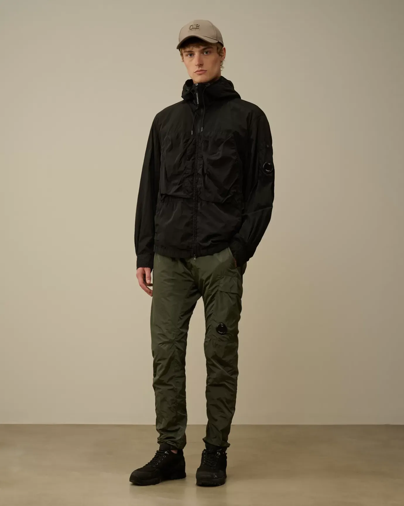 Overshirt<C.P. Company Chrome-R Hooded Overshirt Black