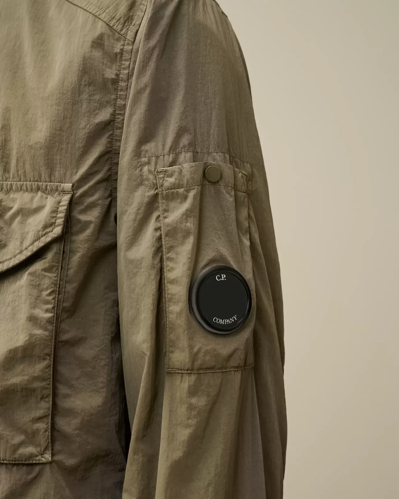 Overshirt<C.P. Company Chrome-R Lens Overshirt Walnut – Beige