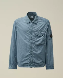 Overshirt<C.P. Company Chrome-R Lens Overshirt Flint Stone – Blue