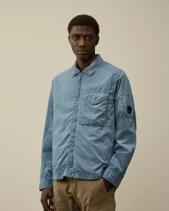 Overshirt<C.P. Company Chrome-R Lens Overshirt Flint Stone – Blue