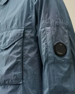 Overshirt<C.P. Company Chrome-R Lens Overshirt Flint Stone – Blue