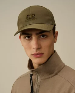 Hats<C.P. Company Chrome-R Logo Cap Ivy Green