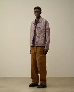 Overshirt<C.P. Company Chrome-R Utility Overshirt Purple Dove