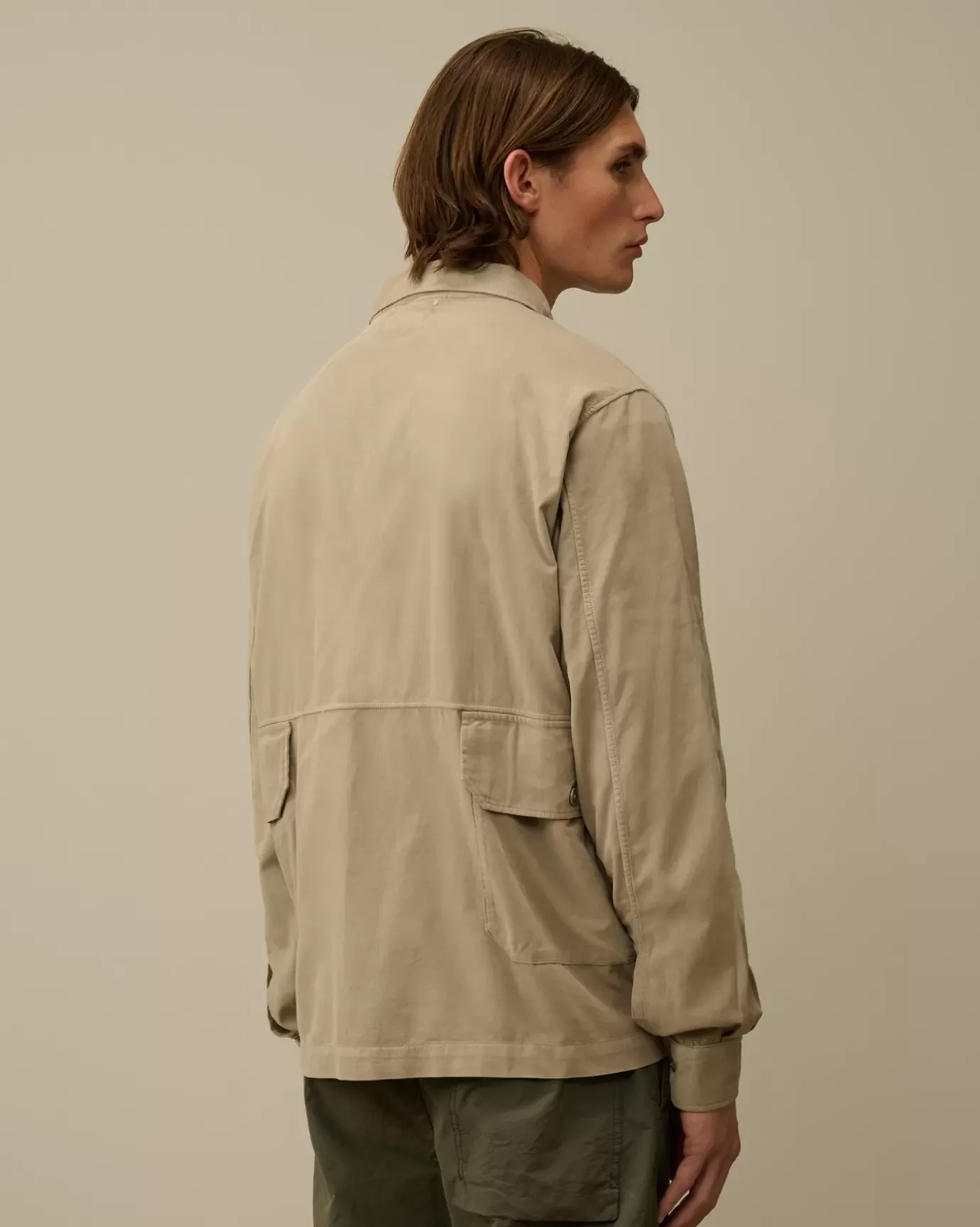 Overshirt<C.P. Company Corduroy Buttoned Overshirt Vintage Khaki – Beige