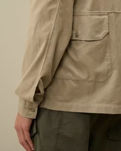 Overshirt<C.P. Company Corduroy Buttoned Overshirt Vintage Khaki – Beige