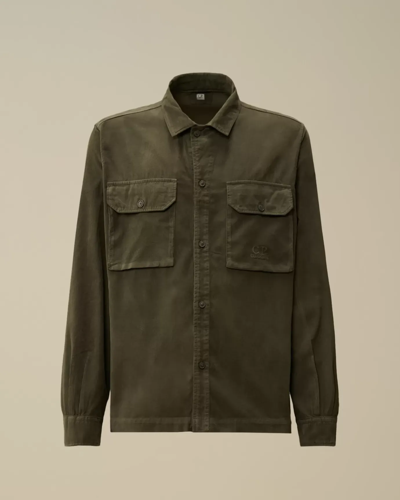 Overshirt<C.P. Company Corduroy Buttoned Overshirt Grape Leaf – Green