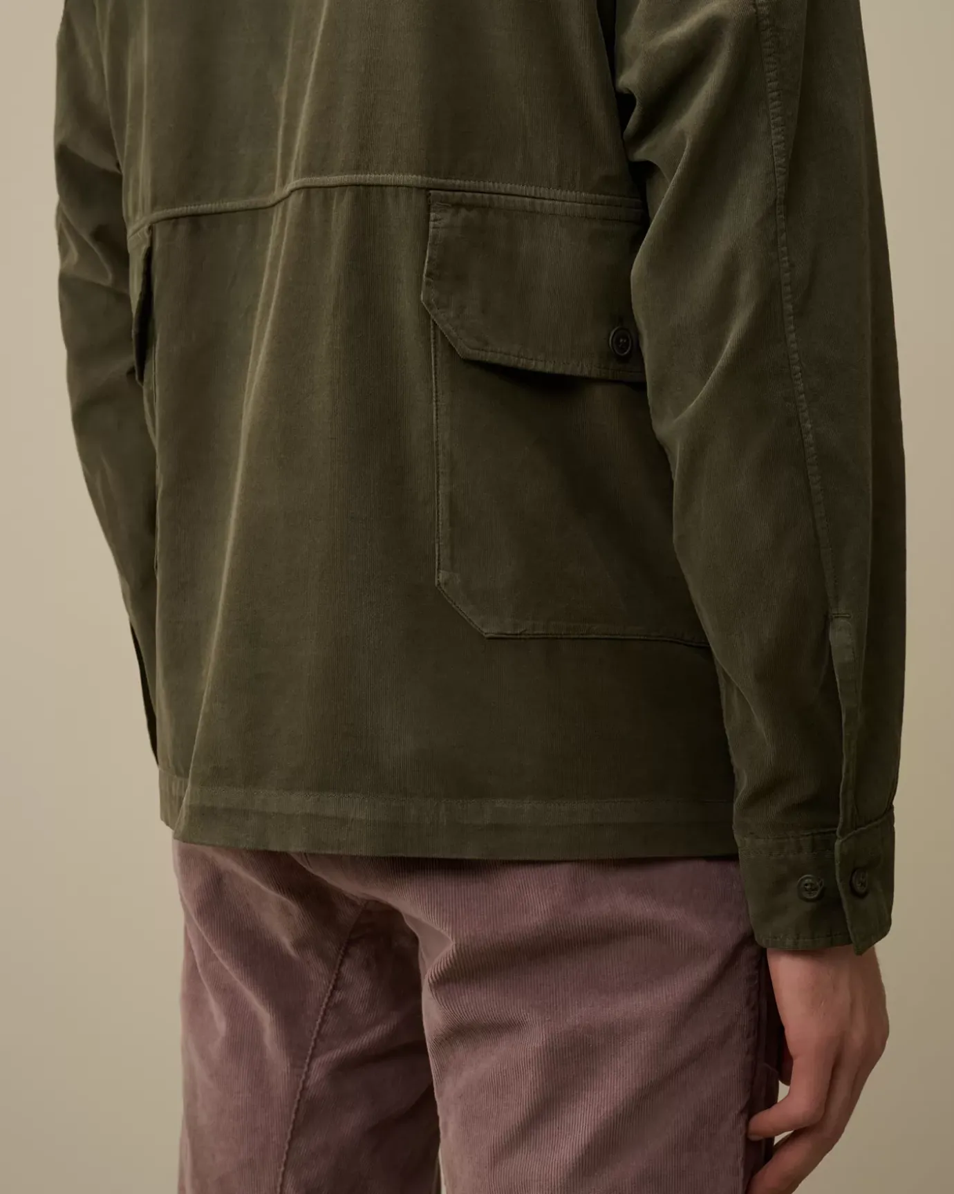 Overshirt<C.P. Company Corduroy Buttoned Overshirt Grape Leaf – Green