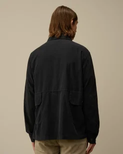 Overshirt<C.P. Company Corduroy Buttoned Overshirt Black Sand