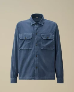 Overshirt<C.P. Company Corduroy Buttoned Overshirt Flint Stone – Blue