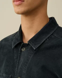 Overshirt<C.P. Company Corduroy Buttoned Utility Overshirt Total Eclipse – Blue