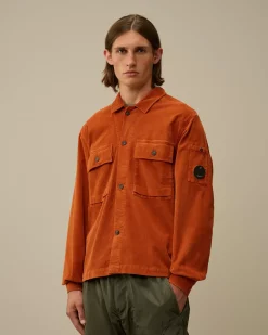 Overshirt<C.P. Company Corduroy Buttoned Utility Overshirt Bombay Brown