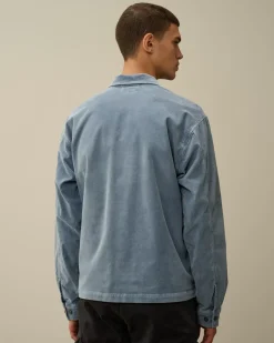 Overshirt<C.P. Company Corduroy Buttoned Utility Overshirt Flint Stone – Blue