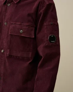Overshirt<C.P. Company Corduroy Buttoned Utility Overshirt Potent Purple