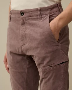 Trousers<C.P. Company Corduroy Ergonomic Pants Purple Dove
