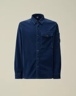 Shirt<C.P. Company Corduroy Lens Buttoned Shirt Estate Blue