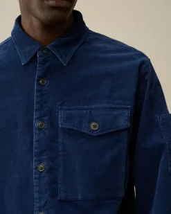 Shirt<C.P. Company Corduroy Lens Buttoned Shirt Estate Blue