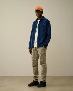 Shirt<C.P. Company Corduroy Lens Buttoned Shirt Estate Blue