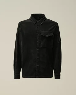 Shirt<C.P. Company Corduroy Lens Buttoned Shirt Black