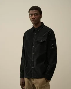 Shirt<C.P. Company Corduroy Lens Buttoned Shirt Black