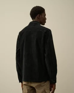 Shirt<C.P. Company Corduroy Lens Buttoned Shirt Black