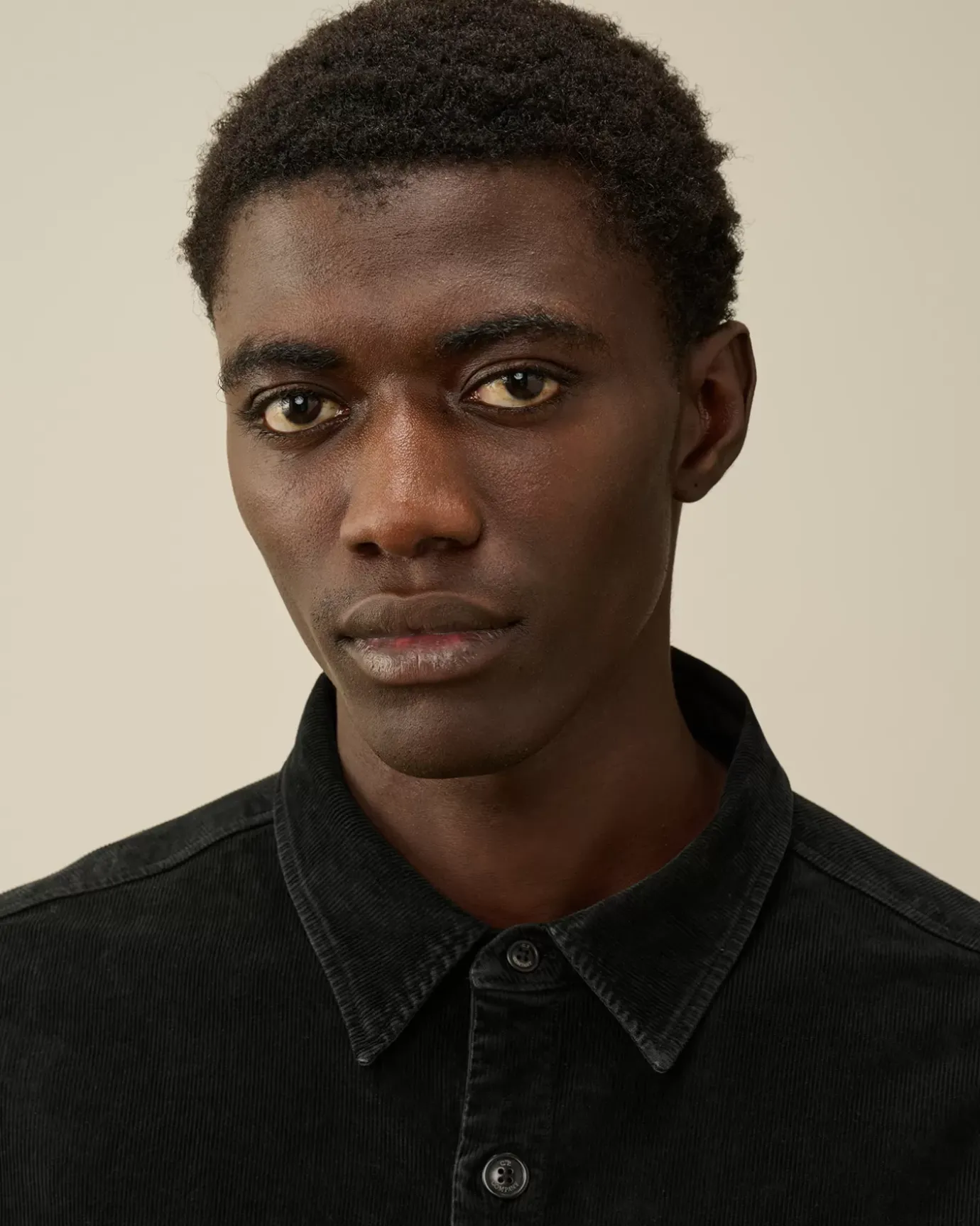 Shirt<C.P. Company Corduroy Lens Buttoned Shirt Black