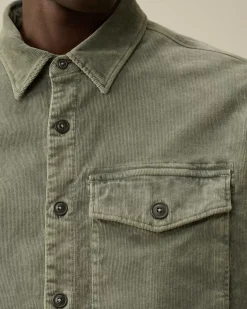 Shirt<C.P. Company Corduroy Lens Buttoned Shirt Grape Leaf – Green