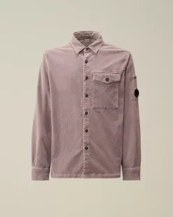 Shirt<C.P. Company Corduroy Lens Buttoned Shirt Purple Dove