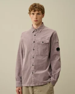 Shirt<C.P. Company Corduroy Lens Buttoned Shirt Purple Dove