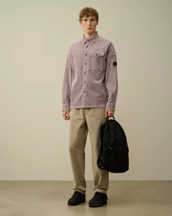 Shirt<C.P. Company Corduroy Lens Buttoned Shirt Purple Dove