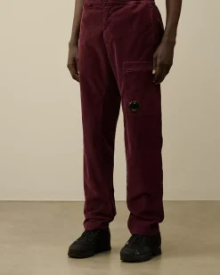 Trousers<C.P. Company Corduroy Lens Cargo Pants Potent Purple