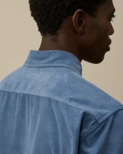 Shirt<C.P. Company Corduroy Single Pocket Shirt Flint Stone – Blue