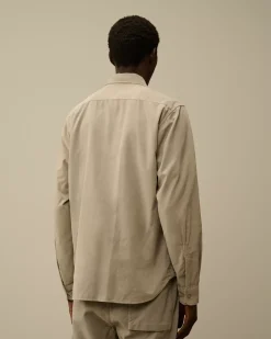 Shirt<C.P. Company Corduroy Single Pocket Shirt Vintage Khaki – Beige