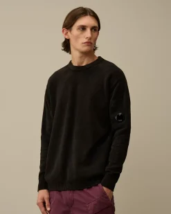 Jumpers<C.P. Company Cotton Chenille Crewneck Knit Black