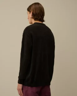 Jumpers<C.P. Company Cotton Chenille Crewneck Knit Black
