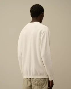 Jumpers<C.P. Company Cotton Chenille Crewneck Knit Gauze White