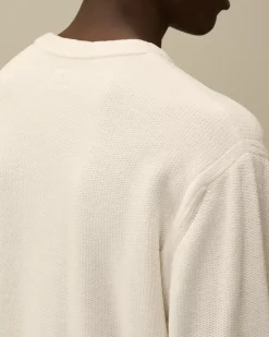 Jumpers<C.P. Company Cotton Chenille Crewneck Knit Gauze White