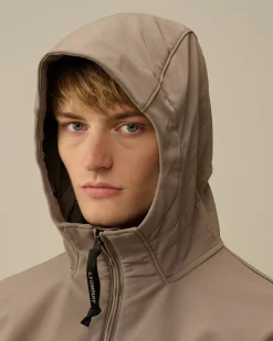 Jacket & Coats<C.P. Company C.P. Shell-R Hooded Jacket Walnut – Beige
