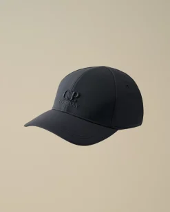Hats<C.P. Company C.P. Shell-R Logo Cap Total Eclipse – Blue