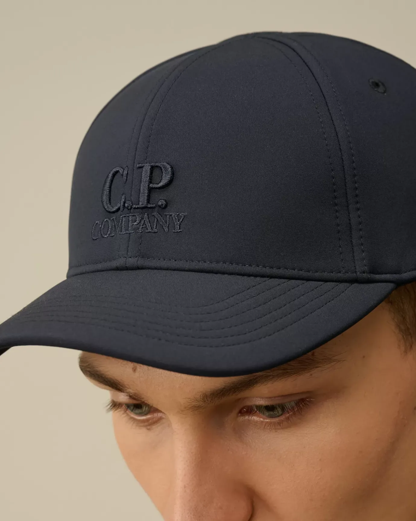 Hats<C.P. Company C.P. Shell-R Logo Cap Total Eclipse – Blue